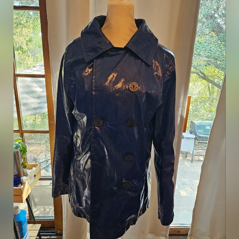 Escales paris blue double breast coat xl